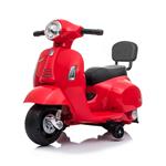 Vespa Elettrica per Bambini 1 anno, 6V, Vespa Bambini con Acceleratore a Pedale e Schienale, Luci e Suoni, Fari e Clacson, per Bimbi 18-36 Mesi, Rosso