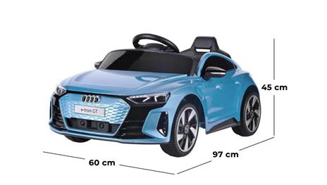 Macchina Elettrica Per Bambini Audi e-Tron Auto Elettrica Per Bambini Telecomandata, Sedile In Pelle,Porte Apribili, Motore Elettrico 12V Carico 25 Kg (Azzurro) - 2