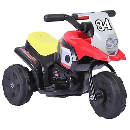 Moto Elettrica Per Bambini 3 Ruote Rossa 6V Con Retromarcia E Suoni 7003