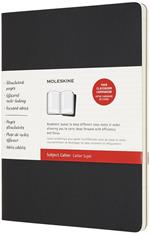 Quaderno Cahier Subject Journal Moleskine XL nero-beige. Black-Kraft Brown. Set da 2