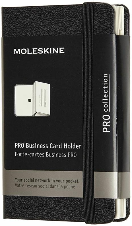 Portacarte Pro Business Card Holder XS copertina rigida nero. Black