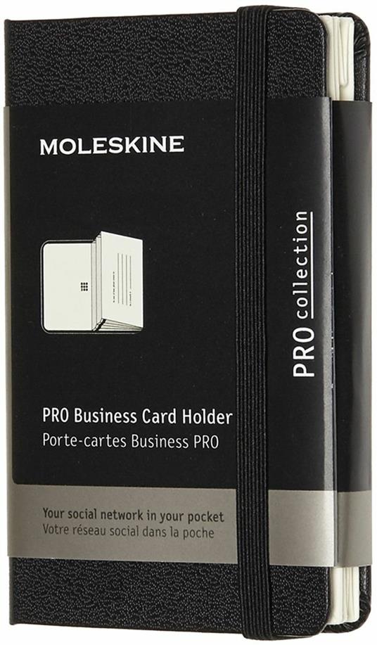 Portacarte Pro Business Card Holder XS copertina rigida nero. Black -  Moleskine - Cartoleria e scuola | IBS