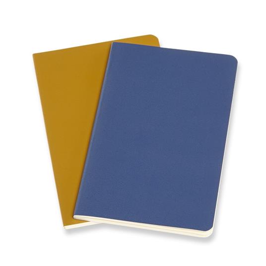 Quaderno Volant Journal Moleskine pocket a righe blu-giallo. Forget Me Not Blue-Ambery Yellow. Set da 2 - 2