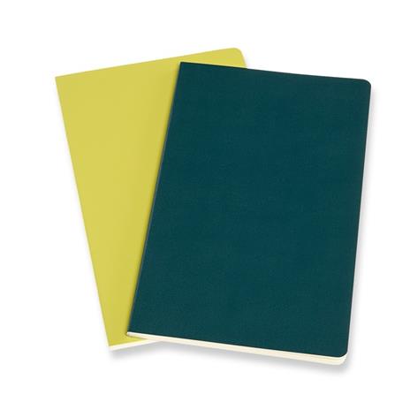 Quaderno Volant Journal Moleskine large a righe verde-giallo. Pine Green-Lemony Yellow. Set da 2 - 2