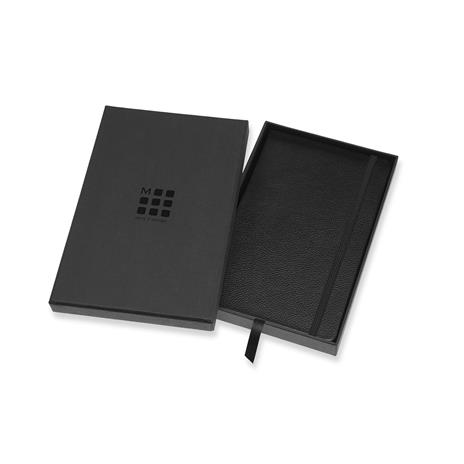 Taccuino Moleskine in pelle Leather Limited Collection large a righe nero. Black - 2