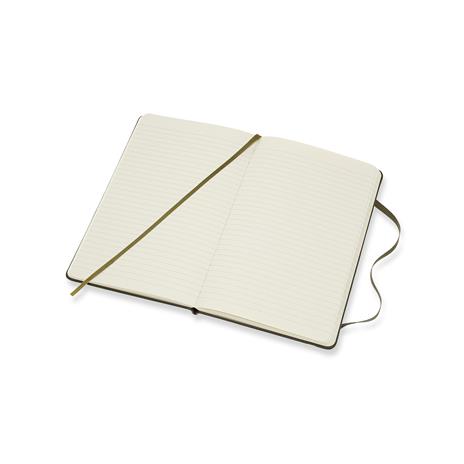 Taccuino Moleskine in pelle Leather Limited Collection large a righe verde. Moss Green - 5
