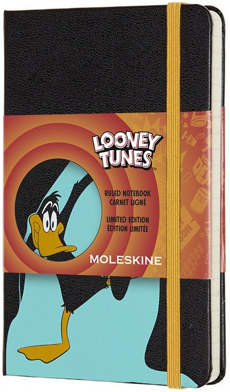 Taccuino Moleskine Looney Tunes Limited Edition pocket a righe. Daffy Duck. Nero
