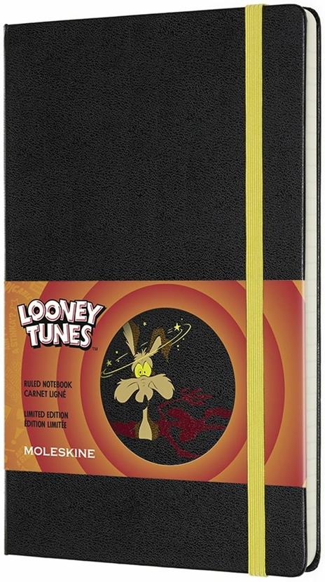 Taccuino Moleskine Looney Tunes Limited Edition large a righe. Wile E. Coyote. Nero