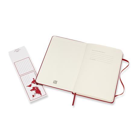 Taccuino Moleskine medium a quadretti copertina rigida rosso. Scarlet Red - 3