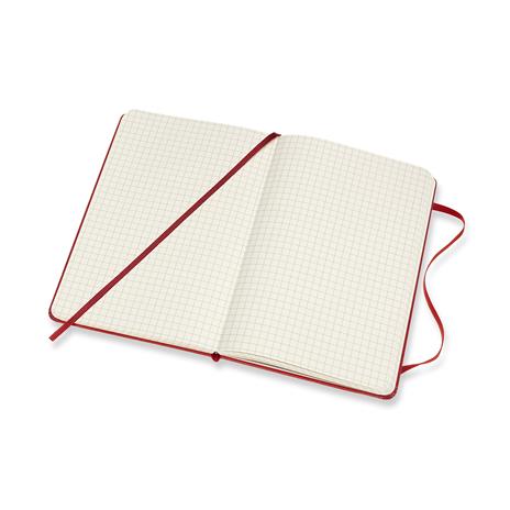 Taccuino Moleskine medium a quadretti copertina rigida rosso. Scarlet Red - 4