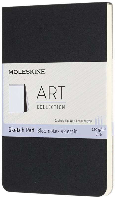 Blocco per schizzi Art Sketch Pad Moleskine pocket copertina morbida nero. Black