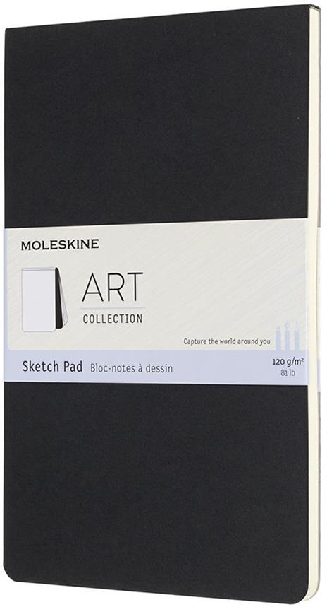 Blocco per schizzi Art Sketch Pad Moleskine large copertina morbida nero. Black