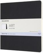 Blocco per schizzi Art Sketch Pad Moleskine quadrato copertina morbida nero. Black