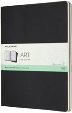 Quaderno pentagramma Art Music Cahier Moleskine XL copertina morbida nero. Black