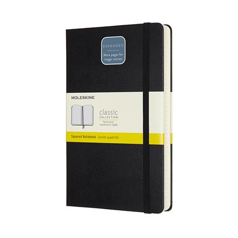 Taccuino Moleskine Expanded large a quadretti copertina rigida nero. Black - 6