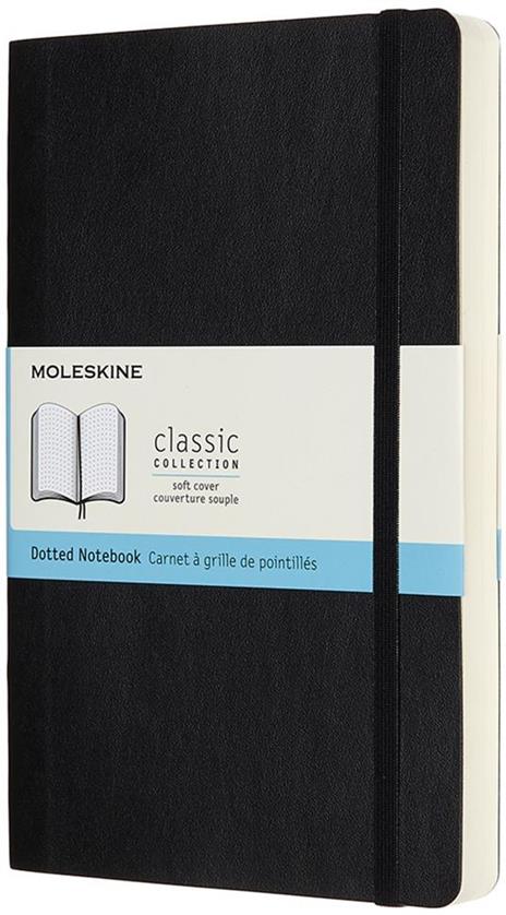 Taccuino Moleskine Expanded large puntinato copertina morbida nero. Black