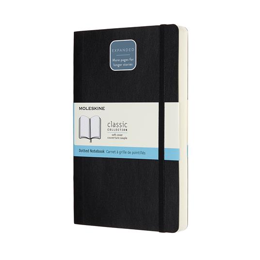 Taccuino Moleskine Expanded large puntinato copertina morbida nero. Black - 6