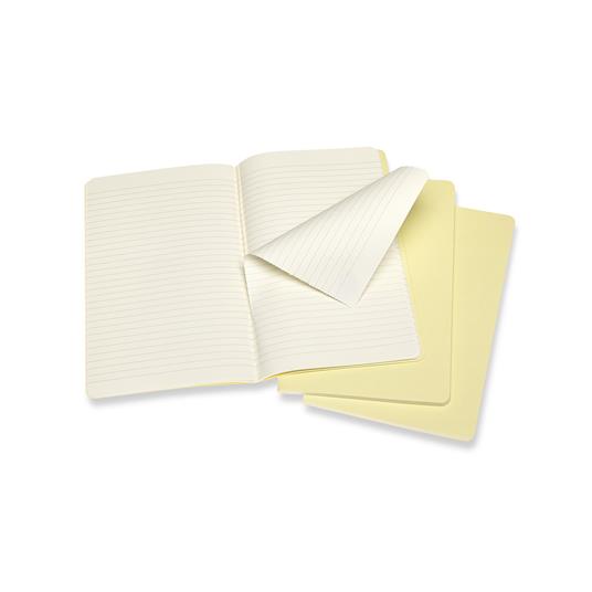 Quaderno Cahier Journal Moleskine large a righe giallo. Tenderly Yellow. Set da 3 - 2