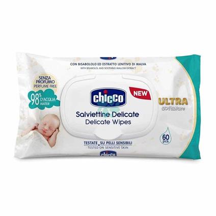 Chicco Salviettine Detergenti Ultra Delicate Senza Profumo 12x60pz