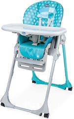 Chicco Polly Easy Seggiolone Pappa Evolutivo per Bambini da 6 Mesi a 3 Anni (15 kg), Seggiolone Reclinabile a Sdraietta con Altezza e Poggiapiedi Regolabili, 4 Ruote, Chiusura Compatta , Tucano