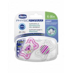 Chicco Succhietto Physio Forma Light Silicone 2 pz Rosa 6-16 m