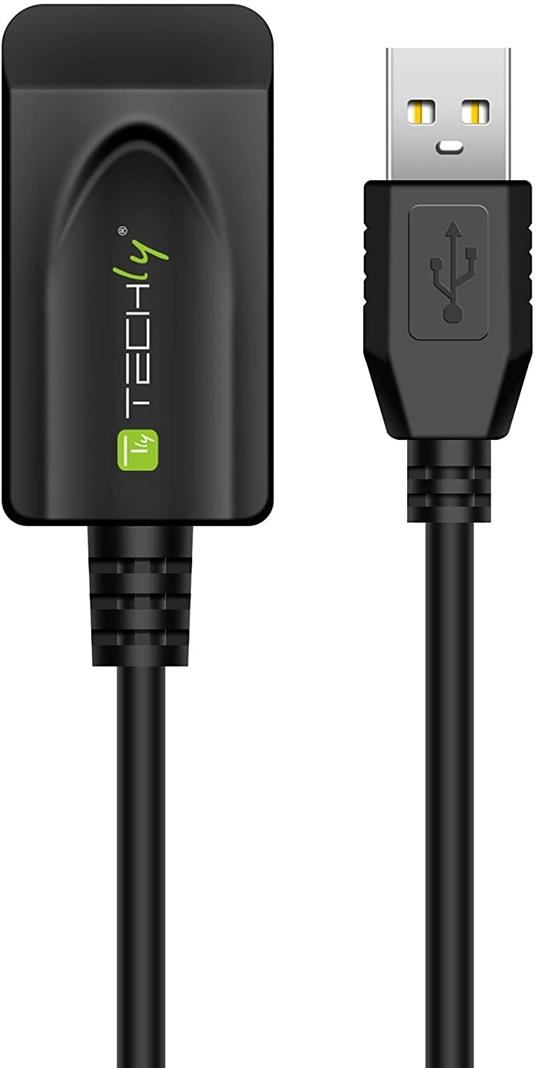 Techly IUSB-REP20TY cavo USB 5 m USB 2.0 USB A Nero - Techly - TV e Home  Cinema, Audio e Hi-Fi | IBS