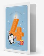 Biglietto d'auguri Legami Postal Greeting Card compleanno 4 anni Bambino