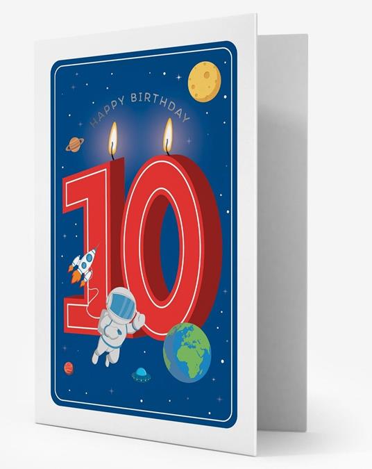 Biglietto d'auguri Legami Postal Greeting Card compleanno 10 anni Bambino