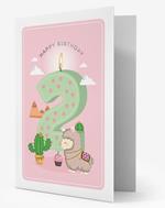 Biglietto d'auguri Legami Postal Greeting Card compleanno 2 anni Bambina