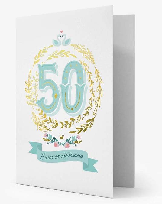 Biglietto d'auguri anniversario Legami Postal Greeting Card 50 anni insieme  - Legami - Cartoleria e scuola