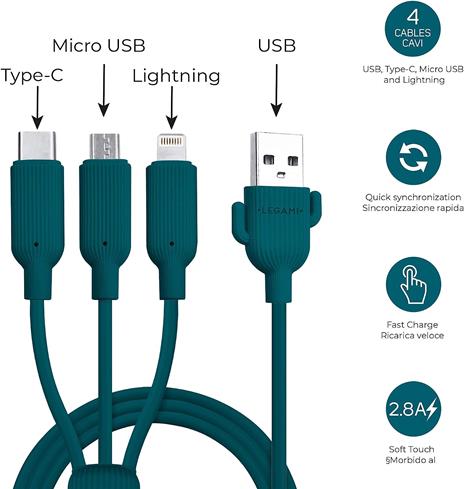 Cavo multiplo di ricarica e sincronizzazione - 2