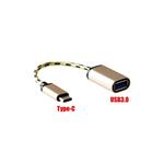 Adattatore OTG che converte  Micro USB in USB tipo C. USB 3.0