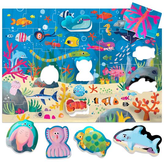 Maxi Shaped Puzzle Sea - Headu - Edupuzzle - Puzzle per bambini -  Giocattoli