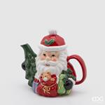 Teiera Babbo Natale Con Orso H20X20X14Cm Addobbi Natale