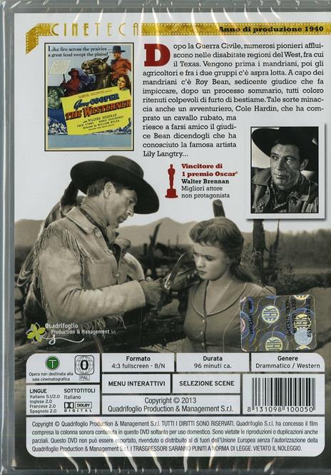 L' uomo del West di William Wyler - DVD - 2