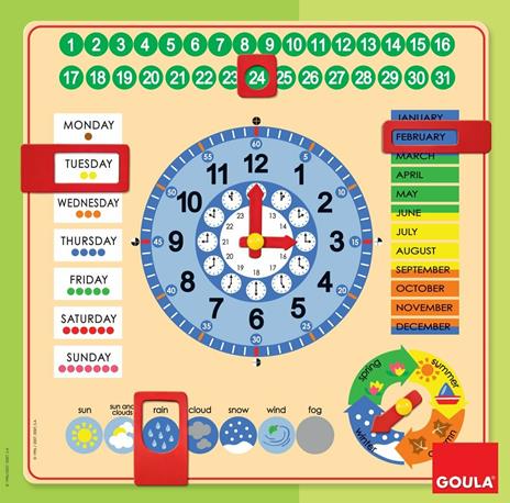 Orologio Calendario Inglese - 9