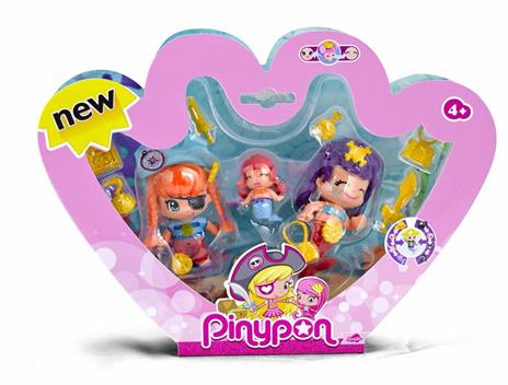 Pinypon. Pack 1 Pinypon Pirata Con 1 Pinypon Sirena e 1 Mini Pinypon Sirena - 2