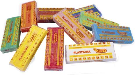 JOVI – Vassoio di plastilina, 10 pastiglie 150 g, Colori Assortiti, 71/10S - 2