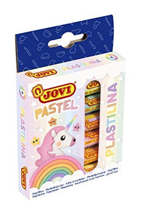 JOVI Pastilla Plastilina Pastello, Colore, 50 gramos, 77 90/6P - 2