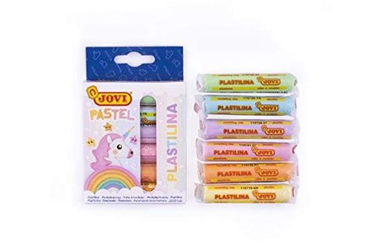 JOVI Pastilla Plastilina Pastello, Colore, 50 gramos, 77 90/6P - 3