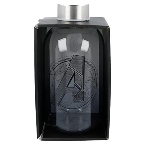 Bottiglia Borraccia In Vetro Per Acqua | Vetro Borosilicato | 620 ml | Marvel - 3