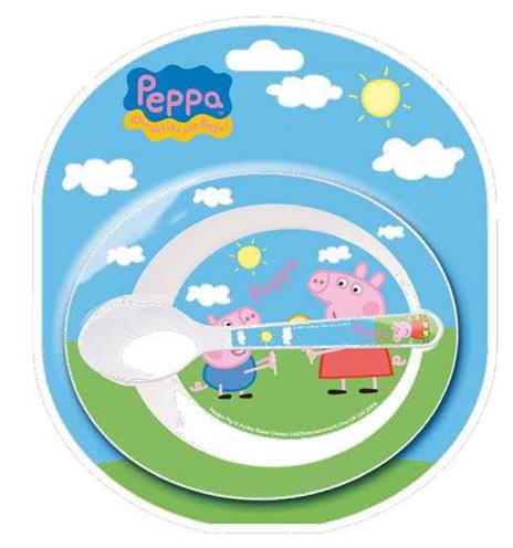 Set piatto e cucchiaio microonde Peppa Pig