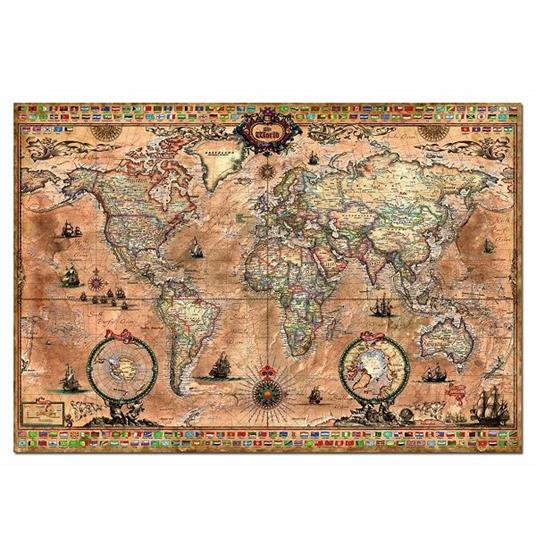 1000 Mappamondo Antico - Educa - Puzzle da 300 a 1000 pezzi - Giocattoli |  IBS