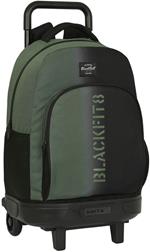 Trolley per la Scuola BlackFit8 Gradient Nero Verde militare (33 x 45 x 22 cm)