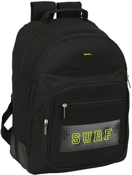 Zaino Scuola Safta Surf Nero (32 x 42 x 15 cm)