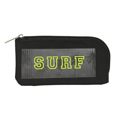 Astuccio Scuola Safta Surf Nero (23 x 11 x 1 cm)