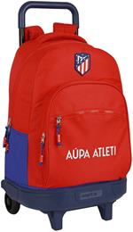 Trolley per la Scuola Atlético Madrid Rosso Blu Marino (33 x 45 x 22 cm)