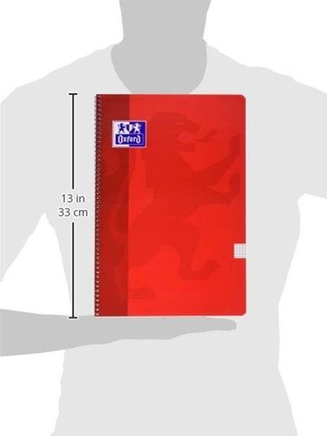 Oxford 182536 portadocumenti formato quaderno a quadretti con margine, 80 fogli, 5 pezzi - 2