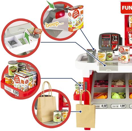 COLORBABY 46549-Supermercato Giocattolo con Accessori, Luce e Suoni funville, 46549 - 2