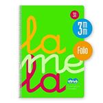 Quaderno spirale Fluor Lamela Fº 80 fogli 90 gr. cuadrovía 3 mm Verde